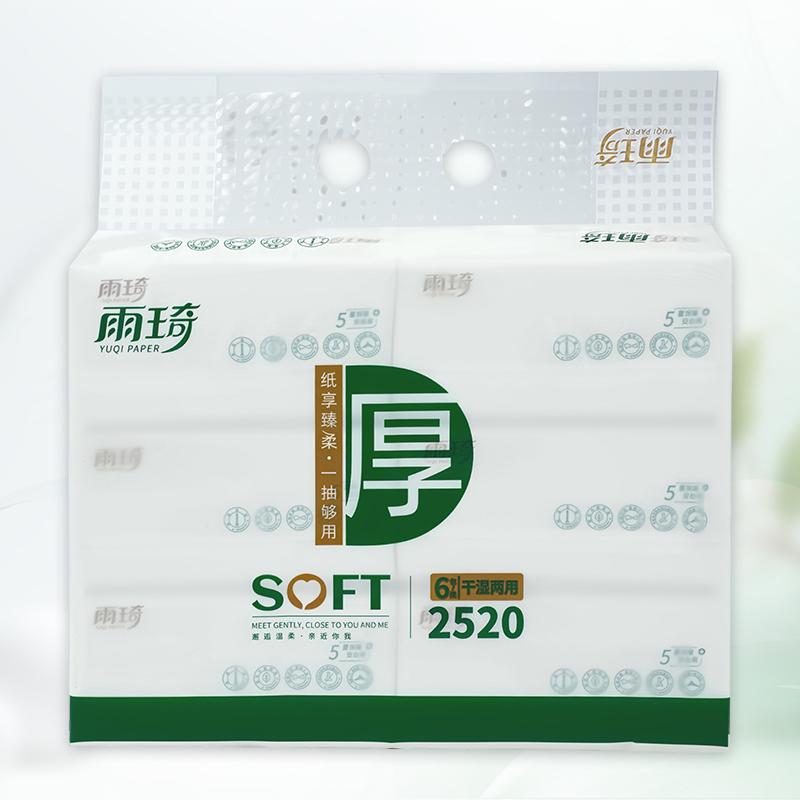 雨琦厚系列6包140mm抽纸